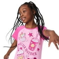 thumbnail image 6 of Saint Eve Kids Girls 2 Pack Nightgowns, Short Sleeve 2 Piece Soft Jersey Sleep Shirt - Pink Panda, X-Small, 6 of 6