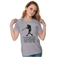 thumbnail image 4 of Funny Touch Down Baseball Swing Joke Womens Slim Fit Graphic Tee Brisco Brands X, 4 of 6