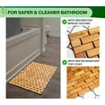 thumbnail image 5 of Alfombrilla de baño de bambú - Alfombrilla de baño plegable de madera - Accesorio para baño, sauna, spa, bañera, escalón y suelo - 61 x 40 x 1 cm [LxAnxAl] - Diseño de decoración rústica moderna, 5 of 5