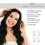 Keracolor Semi Permanent Hair Dye 3 in 1 Clenditioner, Onyx, 12 fl oz