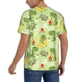 thumbnail image 2 of Lsque Cute Dinosaurs Cartoon Pattern Mens Polo Golf Shirts Funny Graphics Shorts Sleeve Button Shirts Baseball T-shirt-3X-Large, 2 of 7