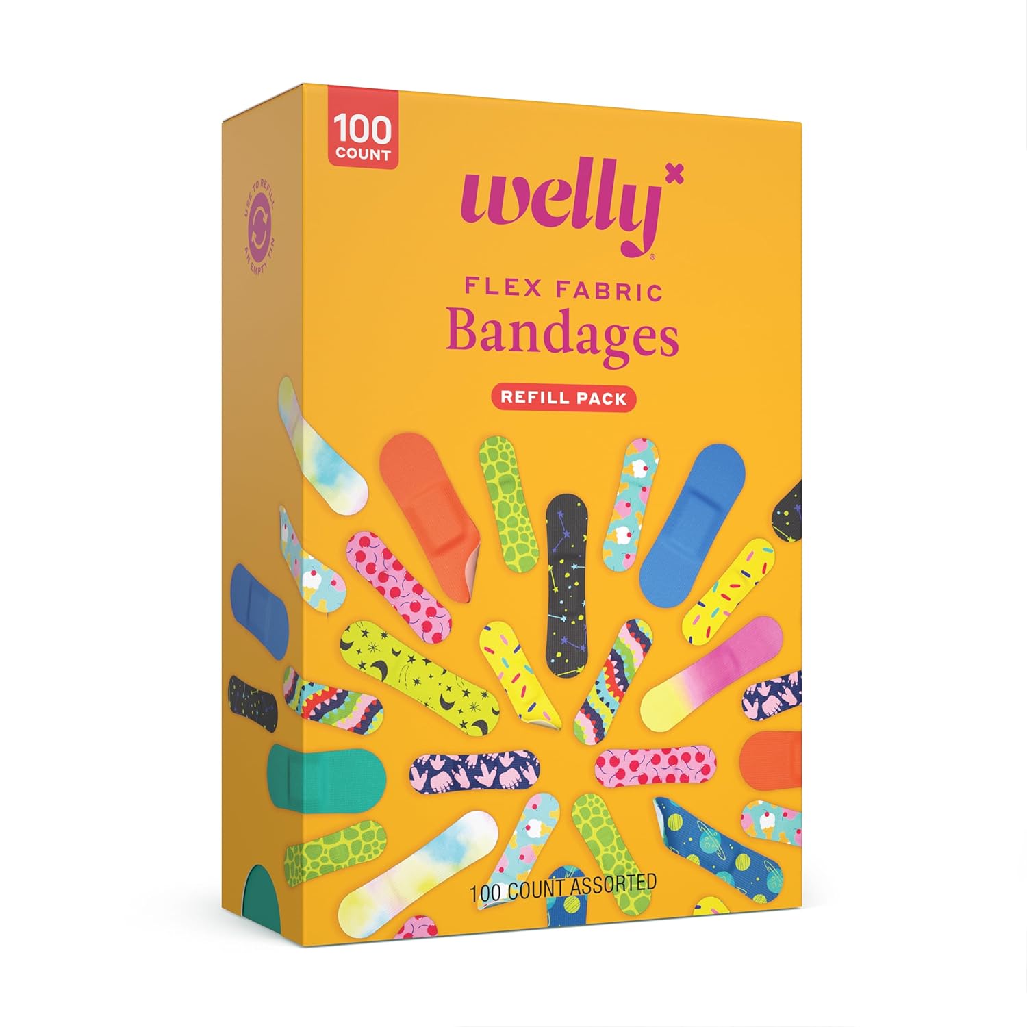 Welly Flex Fabric Bandages Refill Pack 100 Count photo 2