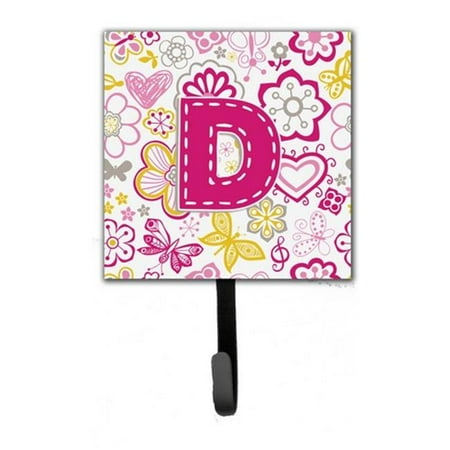 

Carolines Treasures CJ2005-DSH4 Letter D Flowers And Butterflies Pink Leash & Key Holder