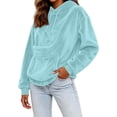 thumbnail image 5 of Sewkxo Cat Pouch Hoodie For Women Kangaroo Pocket Dog Pouch Sweatshirts Pet Carrier Animal Holder Long Sleeve Pullover Tops,Sky Blue XL, 5 of 7