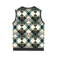 thumbnail image 4 of Mens Vintage Vest V-Neck Sleeveless Knitted Pullover Top Casual Sports Casual Business Vests, 4 of 5