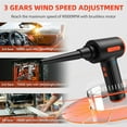 thumbnail image 4 of Powerful Electric Compressed Air Duster【Brushless Motor 90000RPM】, Reusable Rechargeable Cordless Dust Blower Cleaner,Portable Dust Remover for Computer, Laptop, PC, Keyboard,7500mAh,3 Speeds, 4 of 7