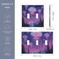thumbnail image 2 of Yayeee Toggle Light Switch Wall Plate 3-Gang 6.37"x4.48" Decorative Outlet Cover, Neon Jellyfish, 2 of 7