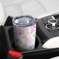 thumbnail image 5 of 20oz Tumblers Pink Breast Cancer and Pioneer Flower Stainless Steel Vacuum Insulated Double Wall Travel Tumbler Cups Mug with Lid and Straw,Cleaning Brush for Cold & Hot Drinks, 5 of 7