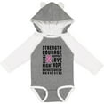 thumbnail image 3 of Inktastic Breast Cancer Awareness Strenght Courage Support Love Boys or Girls Long Sleeve Baby Bodysuit, 3 of 5