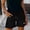 Black, variant on Womens Denim Shorts Drawstring Elastic Waist Slim Fit Denim Shorts with Pockets Trendy Classic Distressed Ripped Design Short Jeans
