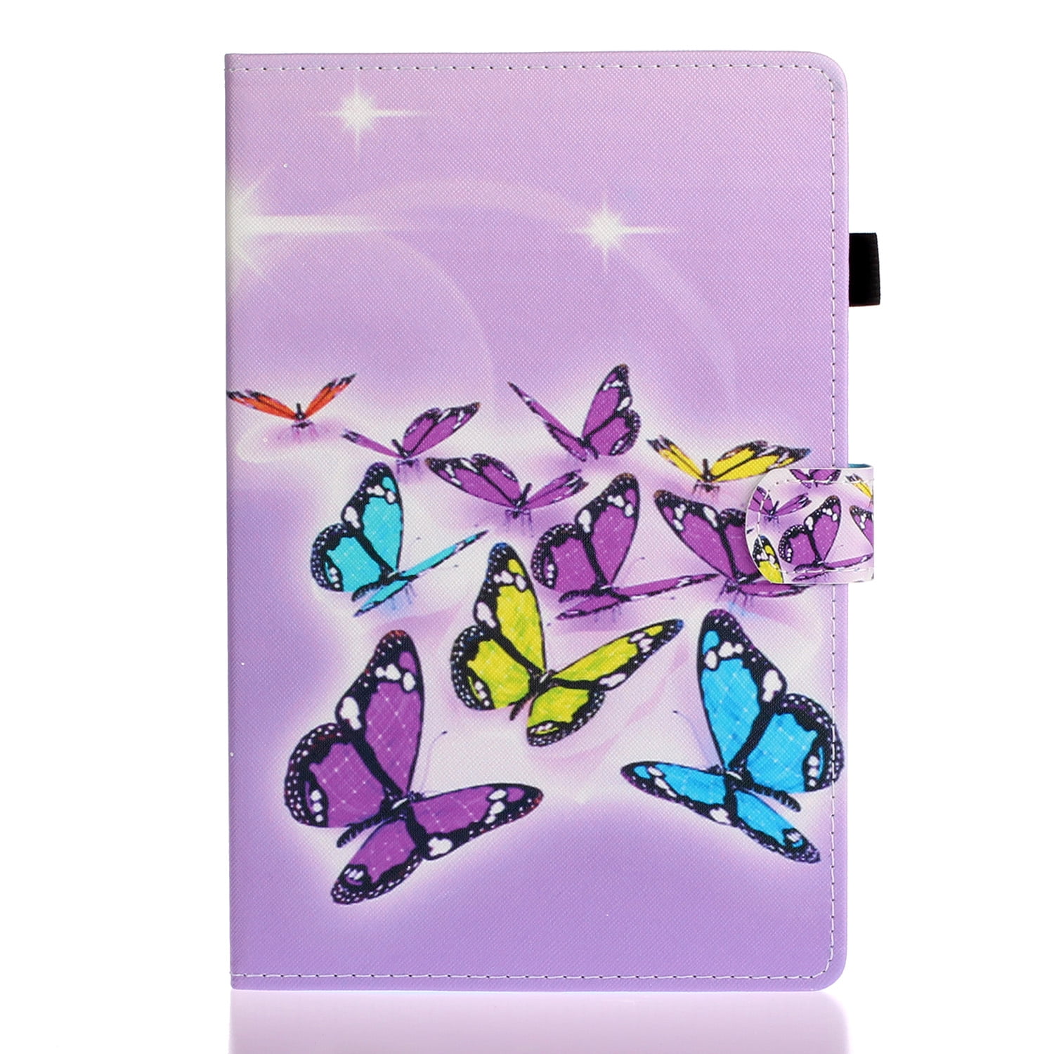 Allytechgroup Slim Fit Case for iPad Pro 11 M4 Case 2024 with Pencil Holder, PU Leather Shockproof Multi Angle Stand Pencil Holder Bumper Tablet Case for Apple iPad Pro 11 inch 2024, Butterfly