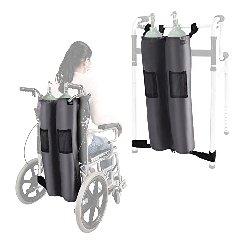 NEPPT Oxygen Tank Holder for Wheelchair Walker Scooter Portable O2