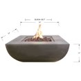 thumbnail image 6 of Modeno Outdoor Westport Pit Table Grey Durable Round Fire Bowl Glass Fiber Reinforced Concrete Propane Patio Fire Place 34 Inches Electronic Ignition Cover and Lava Rock Included, 6 of 7