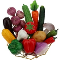 Simulation Vegetables Realistic Fake Garlic Cucumber Pepper Carrot Corn Onion Eggplant Tomato Potato Mushroom Bitter Melon Kitchen Home Artificial Décor 15pcs