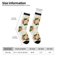 thumbnail image 2 of Daiia Vintage Bike Flower Butterfly Print Crew Socks – Soft Breathable Long Socks for Men & Women, Moisture-Wicking & Comfortable Daily Wear Socks, One-Size Fits Most (US 5-11), 2 of 6