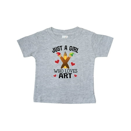 

Inktastic Artist Just A Girl Who Loves Art Gift Baby Girl T-Shirt
