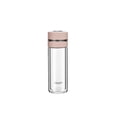 thumbnail image 1 of Bewildely Botella de agua portátil Color sólido calor aislamiento doble capa hogar Oficina taza Drinkware regalo con infusor de té Teteras Rosa Bewildely HA080623-03, 1 of 6