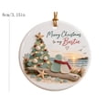 thumbnail image 3 of PYURTEP Sea Glass, Beach Theme Acrylic Friendship Keepsake, Merry Christmas to My Bestie Hanging Christmas Ornament for Tree, Round, 3 of 7
