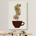 thumbnail image 3 of wall26 Canvas Wall Art - Cup of Coffee with Floral Pattern - Giclee Print Gallery Wrap Modern Home Art Ready to Hang - 32x48 inches, 3 of 5