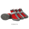 thumbnail image 3 of Dog Boots 4PCS,Pet Shoes for WalkingBreathable Fabric Sole Protects Paws on Hot Pavement Cold Snow(Red), 3 of 8