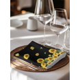 thumbnail image 6 of Sunflower Black Cloth Napkins Set of 6 Reusable Dinner Napkins, Watercolor Floral Vintage Farmhouse Cocktail Napkin Washable Table Napkins for Wedding/Holiday Party/Baby Shower 20"x20", 6 of 7