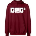 thumbnail image 2 of OXI Hoodie Sweatshirt - Dad Square, Basic Casual Hoodie for Men's and Women Fleece Hoodie Long Sleeve - Cardinal Red X-Large, 2 of 3