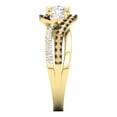 thumbnail image 4 of Dazzlingrock Collection 1.50 Carat (Ctw) 14K Champagne & White Diamond 3 Stone Engagement Ring 1 1/2 CT, Yellow Gold, Size 9.5, 4 of 4