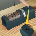 thumbnail image 4 of Household Kitchen Electric Knife Sharpener, Wireless Rechargeable Automatic Knife Sharpening Tool with Three Sharpening Levels, Compact Design for Various Kitchen Knives, Ideal for Cooking, 4 of 6
