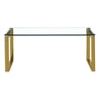 thumbnail image 3 of Gyna Large Coffee Table – Elegant Glass Top with Shiny Gold Legs, Modern Design, 3 of 5