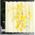 thumbnail image 4 of Ambesonne Country Shower Curtain, Romantic Yellow Flowers, 69"Wx70"L, Multicolor, 4 of 5