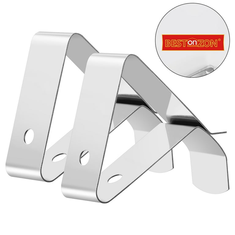 Stainless Steel Grill Clips, Meat Thermometer Probe Clip Holder