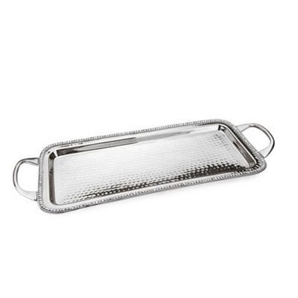 Stainless Steel Rectangular Tray with Stones