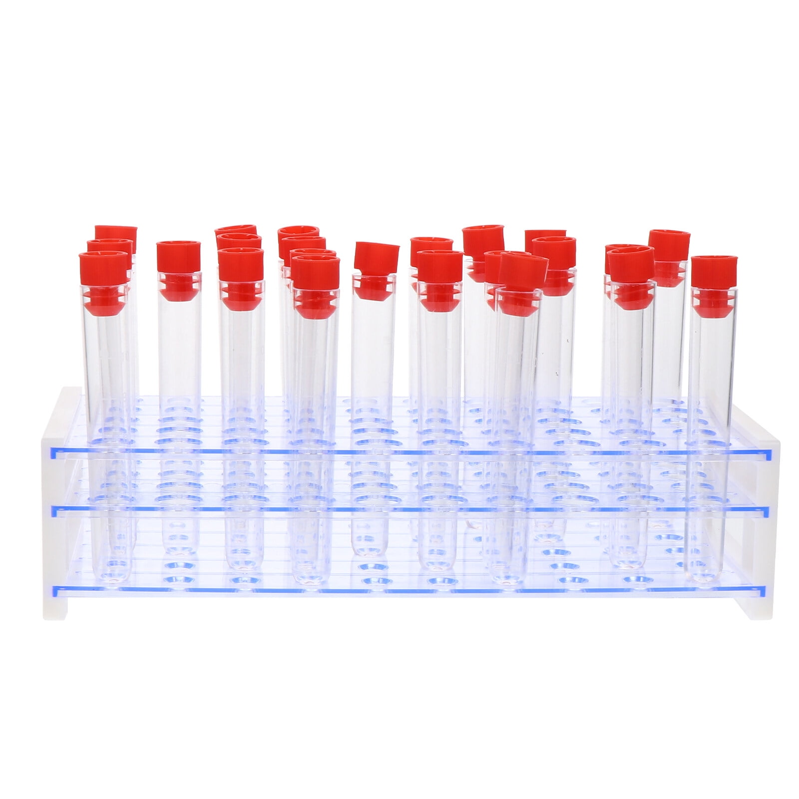 1 Set Plastic Test Tubes Science Laboratory Tubes Disposable Test Tubes