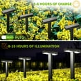 thumbnail image 3 of ROSHWEY 8PCS Solar Sidewalk Lights Outdoor Waterproof, Auto On/Off Solar Pathway Lights for Yard, Patio, Lawn, Walkway, Driveway, Cool Light, 3 of 6