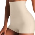 thumbnail image 3 of Oksale Tummy Control Underwear Women No Show Seamless Briefs Stretch High Waisted Breathable Panties Beige L, 3 of 7