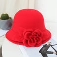 thumbnail image 4 of Outfmvch Bucket Bowler Hats Church Hats Bucket Hat for Women Wide Brim Sun Hat Straw Sun Hat Tea Hat Women's Bucket Hats C M, 4 of 5