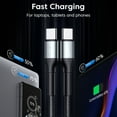 thumbnail image 6 of 60W USB Type C To USB C Cable USBC PD Fast Charging Cord USB-C TypeC Cable 3A For iPhone 15 Pro Max Macbook Samsung Huawei Black 60W C To C 1m, 6 of 6