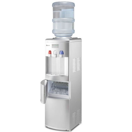 Costway Top Loading Water Dispenser W/ Built-In Ice Maker Machine Hot Cold Room