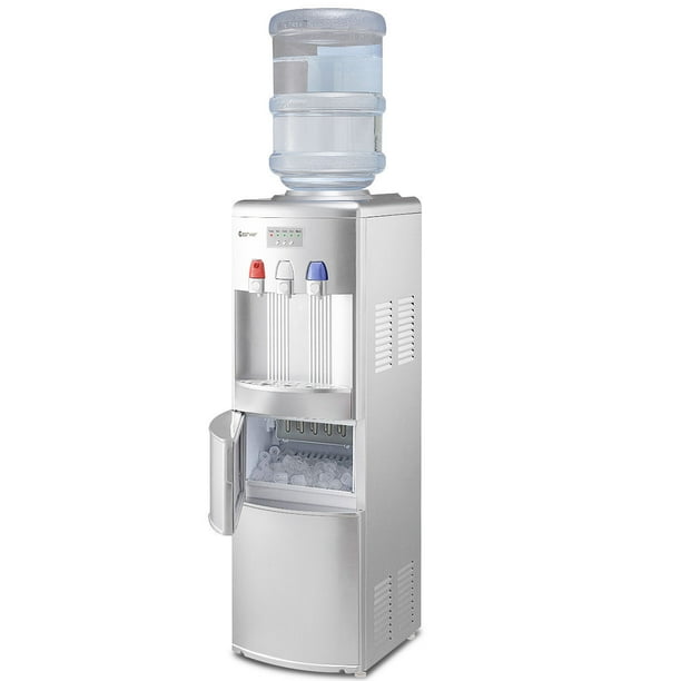 Costway Top Loading Water Dispenser W/ BuiltIn Ice Maker Machine Hot