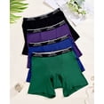 thumbnail image 3 of Sunm Boutique Buttery Soft Stretchy High Waisted Women's Boxer Briefs 4-Pack Multi-Color Modal Boy Shorts, 3 of 6