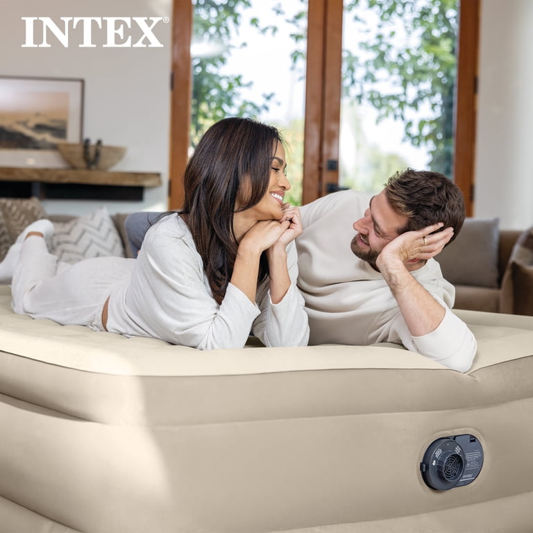 Intex Ultra Plush Twin Airbed with Built-in Inflatable Mattress