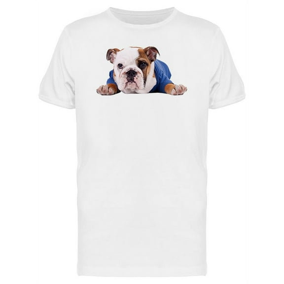 Bulldog Puppy Wearing Clothes T-Shirt Men -Image by Shutterstock, Male XX-Large