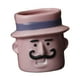 thumbnail image 1 of Maceta pequeña de cerámica con diseño de dibujos animados, ideal como regalo de inauguración de la casa. Hombre rosa, 1 of 8
