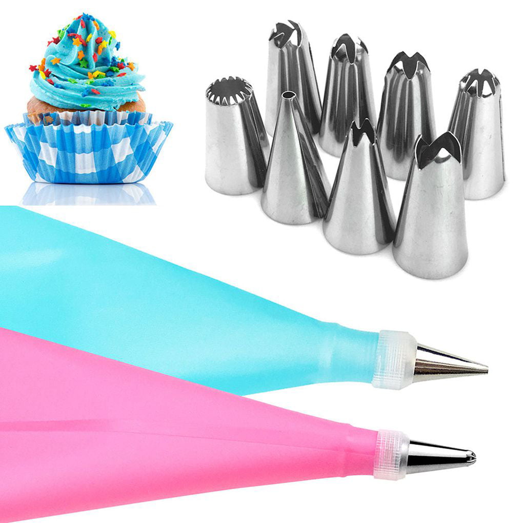 Piping Silicone Stainless Steel Cream Tips Set Cake Decorating Nozzle Set DIY 