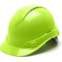 Pyramex HP44131V Ridgeline Cap Style Hard Hat with 4-Point Vented Ratchet, Hi-Vis Green by Pyramex Safety