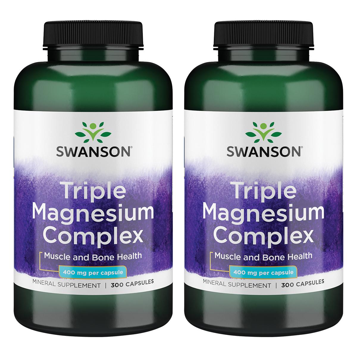 Swanson Triple Magnesium Complex 400 Mg 300 Caps 2 Pack Walmart