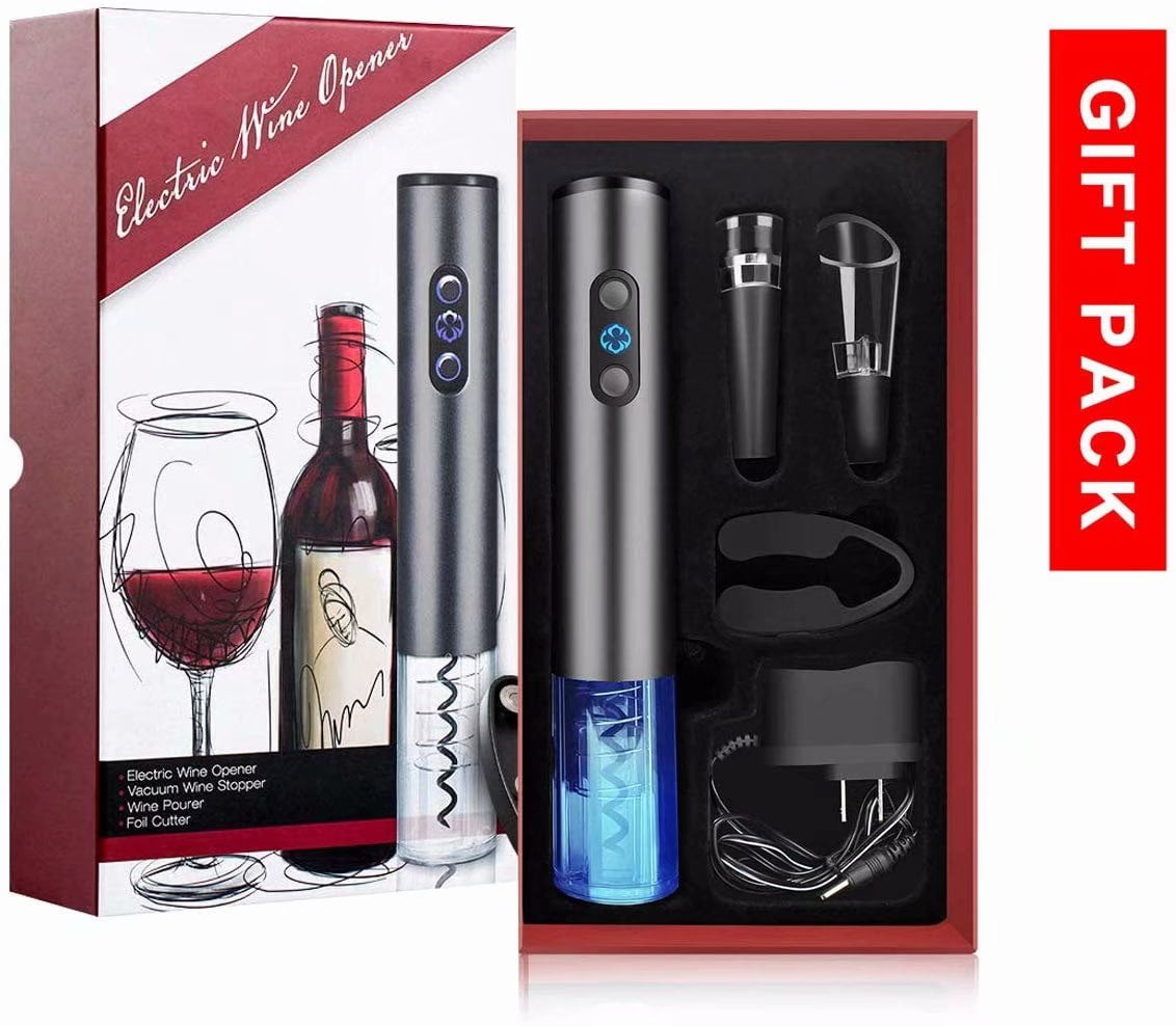 Rechargeable Electric Wine Opener Set Cordless Bottle Corkscrew Opener