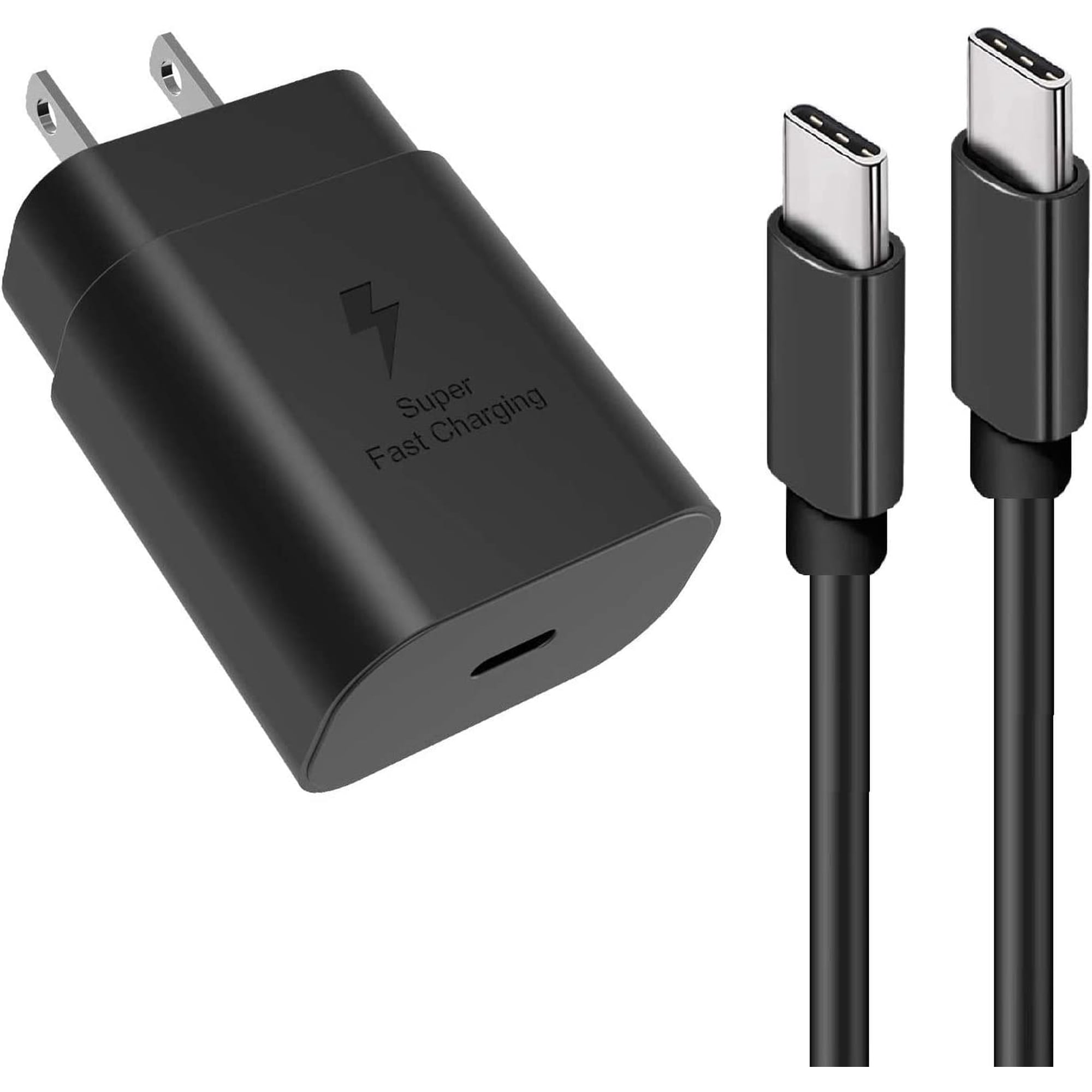 For Samsung, Super Fast Charging,25W USB C Wall Charger with 5FT Type C Cable Compatible Samsung Galaxy S25/S24/S23/S22/S21/S20/Ultra/Plus/FE,Note 20/10,A55/A54/A53/A52/A51/A50/C55,Z Fold