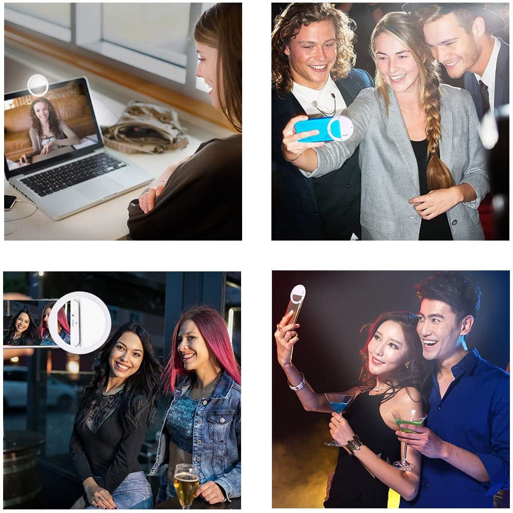 Circle Light with led Light Ring Great Lighting for Video Recording or Clip on Selfie Light Bright/ led Ring Light ARO de luz The Perfect Selfie Ring Light for Phones and laptops Ring Light