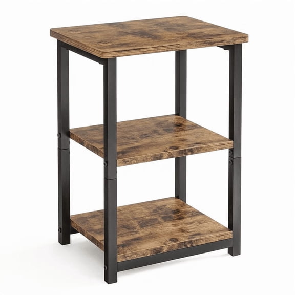 3 Tier Side Table with Storage Shelves for Living Room and Bedroom